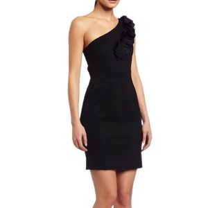 Trina Turk Sheila Dress Ruffle One Shoulder Sz 2